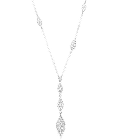 Sterling Silver Drop CZ Necklace