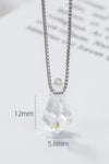 Sterling Silver Dainty Crystal Necklace