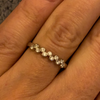 Sterling Silver Rhodium CZ Dainty Band