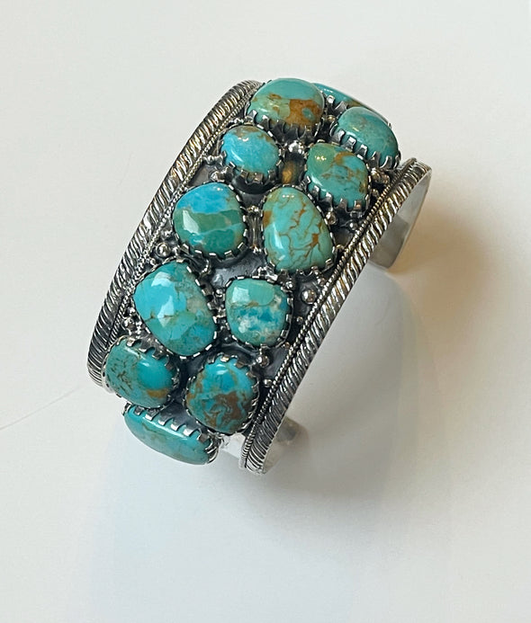 Sterling Silver Turquoise Statement Bangle