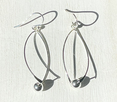 STERLING SILVER ARTISAN EARRINGS PLAIN SILVER