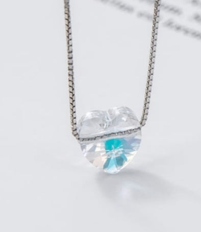 Sterling Silver Dainty Crystal Necklace