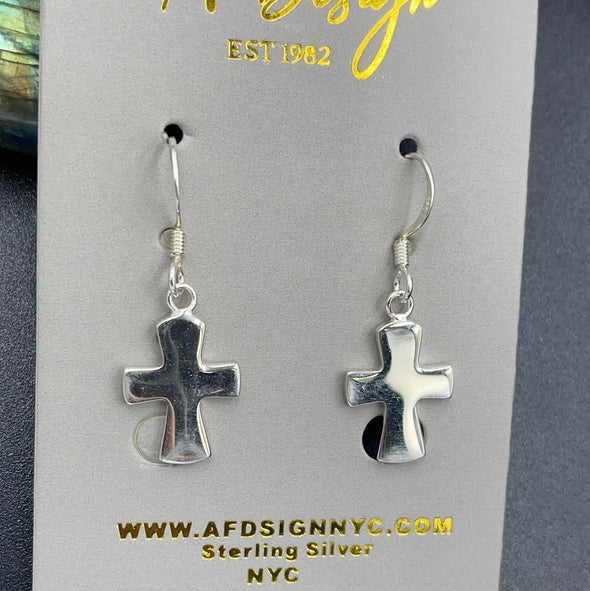 Sterling Silver Cross Earrings