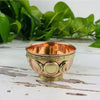 Copper Offering Bowl with Moon Phase Emblem - Raised Metal Design