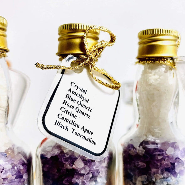 Bottle with 7 Assorted Gemstone Chips