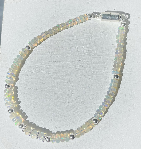 STERLING SILVER ETHIOPIAN OPAL BRACELET