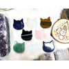 Natural Stone Cat Shaped Cabochons Flat Kitty Head Cabochon