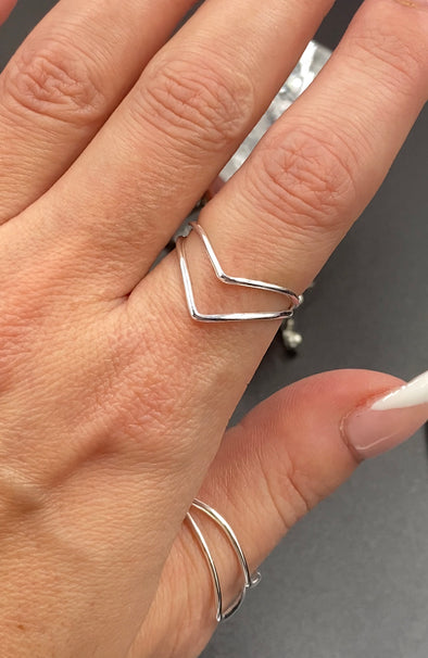 Sterling Silver Double Ring
