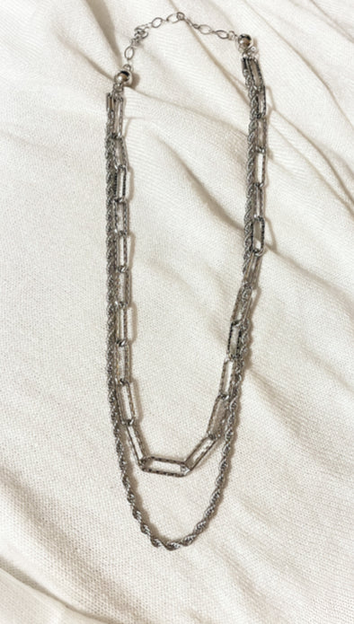 Double Chunky Chain Magnetic Clasp Necklace