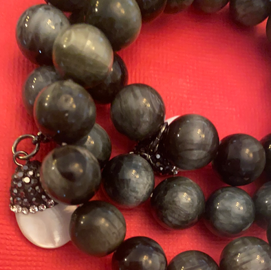 Blue Eagle Eye Pearl Charm