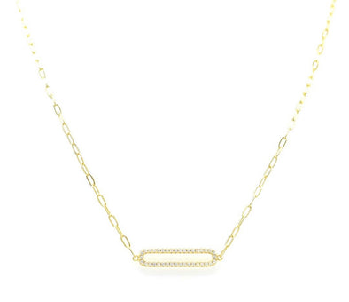 Sterling Silver Gold Link Necklace