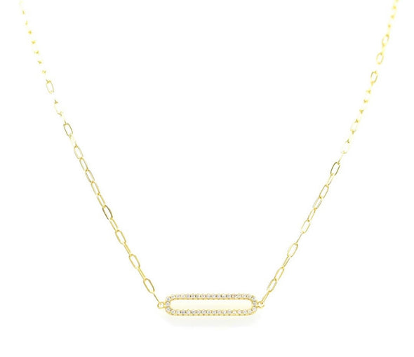 Sterling Silver Gold Link Necklace