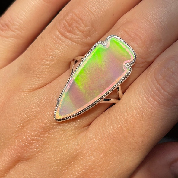 Sterling Silver Custom Galaxy Opal Ring