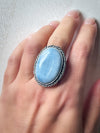 Sterling Silver Blue Opal Artisan Rings