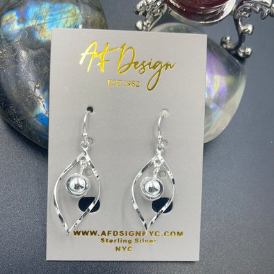 Sterling Silver Swirl Drop Earrings
