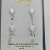 Sterling Silver Chain Two Post Earrings Made In Italy