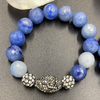 Faceted Blue Jade Bracelet