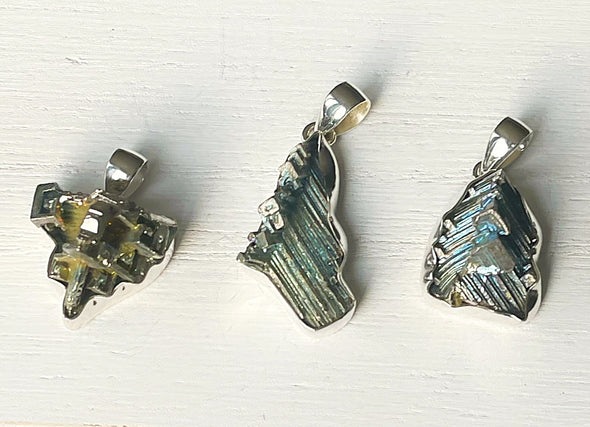 Sterling Silver Bismuth Pendant With Chain