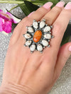 Sterling Silver Sponge Coral/Wild Hors Custom Ring