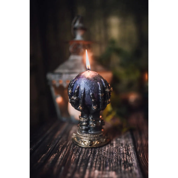 Witch Candle Oracle crystal ball black purple dark Halloween