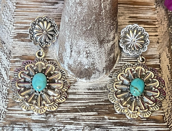 Sterling Silver Custom Turquoise Earrings