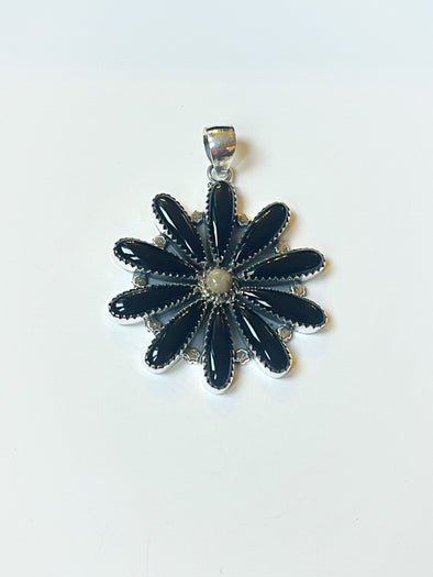 Sterling Silver Black Onyx Custom Bold Cluster Pendant