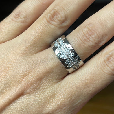 Sterling Silver Italian Cz Band Ring