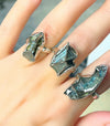 Sterling Silver Natural Bismuth Raw Stone Rings