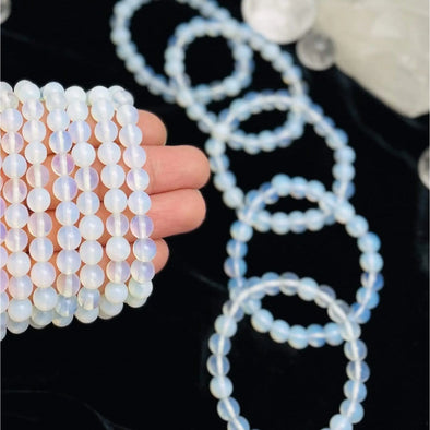Opalite Round Bead Bracelets