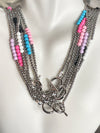 Colored Beaded Toggle Necklace