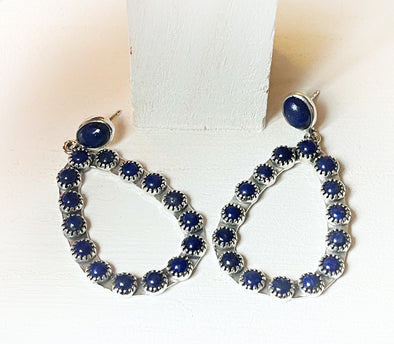 Sterling Silver Deep Blue Lapis Custom Earrings