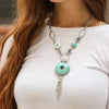 Eyelet Howlite Turquoise Necklace