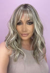 Larissa Half Moon Extended Cap Center Monofilament Luxury Synthetic Heat Friendly Wig *FINAL SALE*