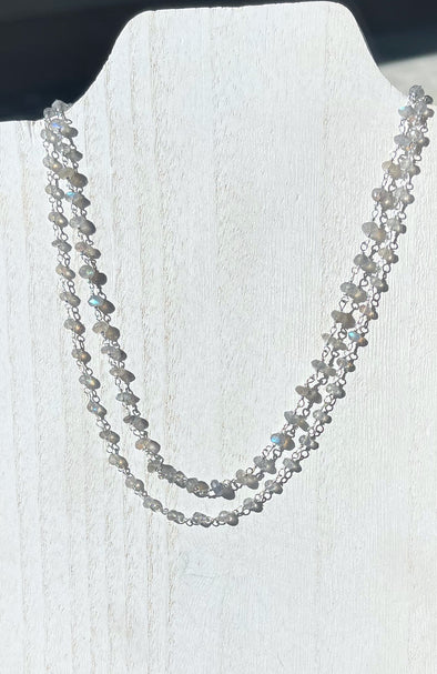 STERLING SILVER LABRADORITE NECKLACE