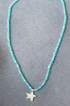 Sterling Silver Beaded Necklace 18”