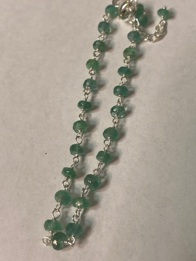 Sterling Silver Emerald Bracelet