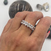 Sterling Silver CZ Oval Eternity Band