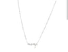 Sterling Silver Mama Pearl Drop Dainty Necklace