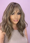 Larissa Half Moon Extended Cap Center Monofilament Luxury Synthetic Heat Friendly Wig *FINAL SALE*