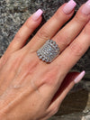 Sterling Silver Italian CZ Statement Ring