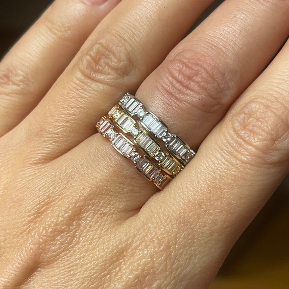 Sterling Silver Italian Three Ring Set