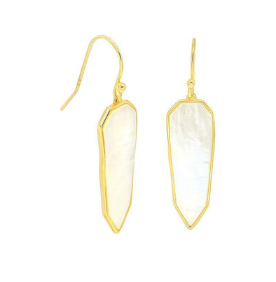 Sterling Silver Gold Dipped Shell Earrings