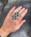 Sterling Silver Custom Black/Ethiopian Opal Custom Multi Stone Ring