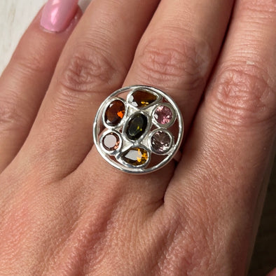 Sterling Silver Artisan Tourmaline Gemstone Ring