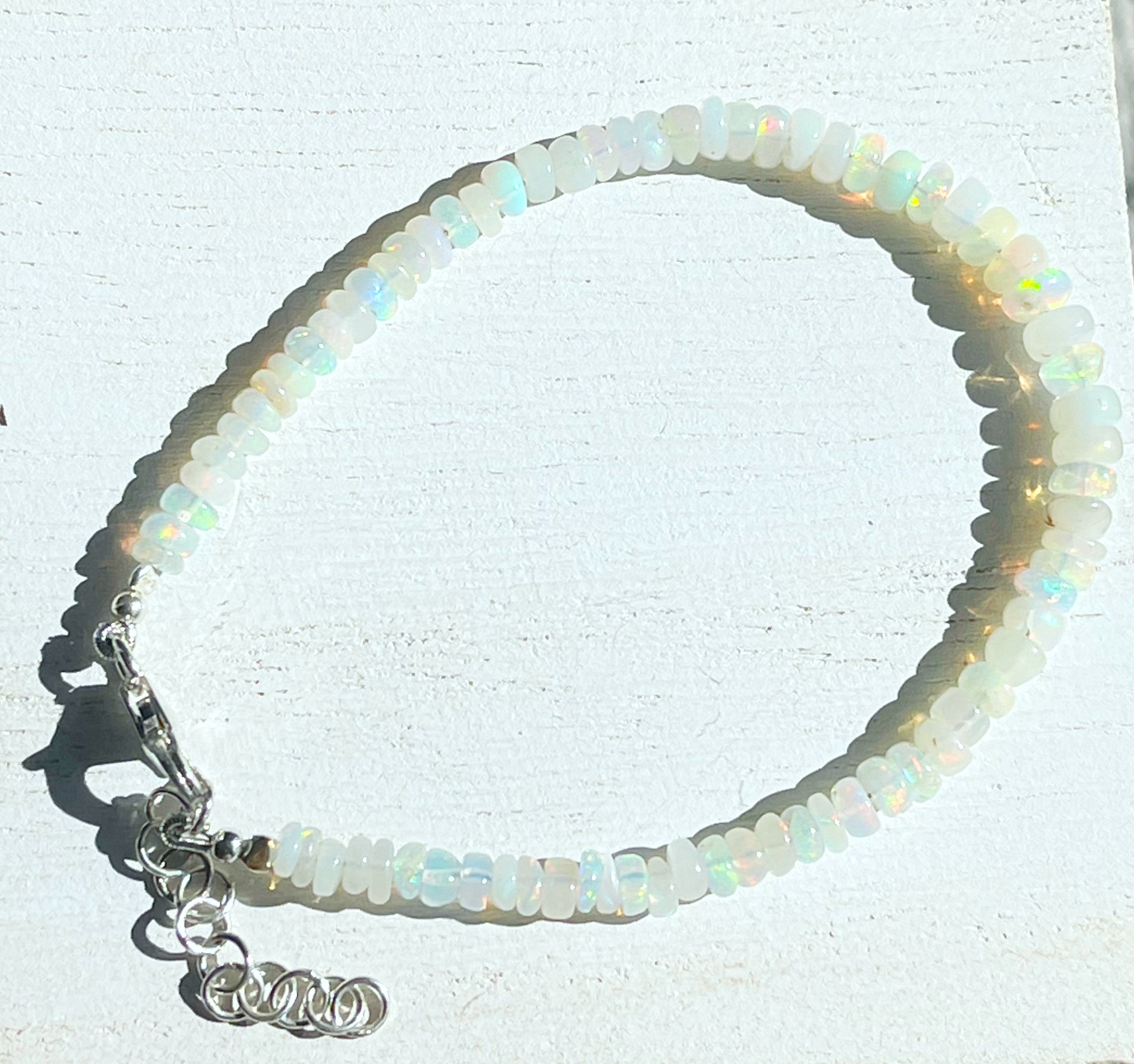 Sterling Silver Ethiopian Opal Bracelet – SophiaRene Boutique