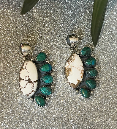 Sterling Silver Wild/Hors Chrysocolla Custom Pendants