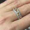 Sterling Silver Amber CZ Eternity Band SZ 9