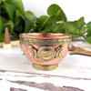 Copper Offering Bowl with Moon Phase Emblem - Raised Metal Design