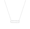 Sterling Silver Open Oval Necklace