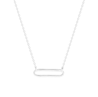 Sterling Silver Open Oval Necklace